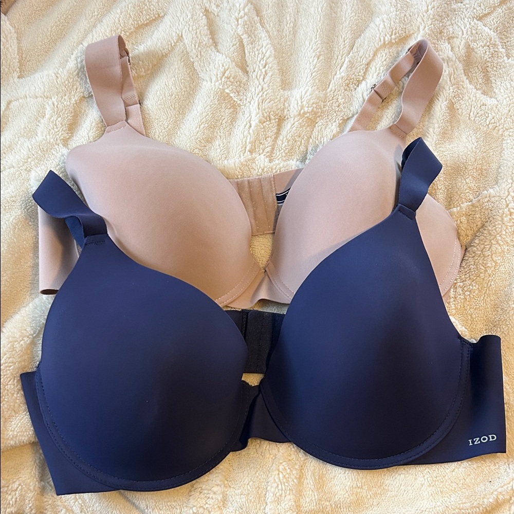 Izod Women's Bra Set - Navy and Tan